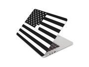 Black and White American Flag Skin 13 Inch Apple MacBook With Retina Display Complete Coverage Top Bottom Inside Decal Sticker