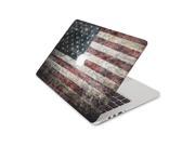 Worn Cracked American Flag Skin 13 Inch Apple MacBook Without Retina Display Complete Coverage Top Bottom Inside Decal Sticker