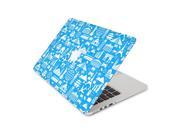 Blue and White Capital Travel Skin 15 Inch Apple MacBook Without Retina Display Complete Coverage Top Bottom Inside Decal Sticker
