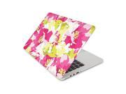 Purple and Highlighter Green Impressionist Flowers Skin 13 Inch Apple MacBook Pro without Retina Display Top Lid and Bottom Decal Sticker