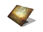 Autumn Bird Perched Picket Fence Skin 11 Inch Apple MacBook Air Complete Coverage Top Bottom Inside Decal Sticker