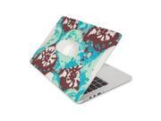 Greek Swirl over Floral Print Skin 15 Inch Apple MacBook Pro Without Retina Display Top Lid and Bottom Decal Sticker