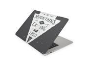 The Mountains Are Calling and I Must Go Black Background Skin 12 Inch Apple MacBook Complete Coverage Top Bottom Inside Decal Sticker