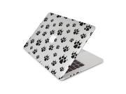 Seperated Black Paw Print Skin 13 Inch Apple MacBook With Retina Display Complete Coverage Top Bottom Inside Decal Sticker