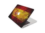 Flag Of Spain Splattered With Black Paint Skin 13 Inch Apple MacBook Pro without Retina Display Top Lid and Bottom Decal Sticker