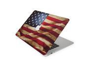Vintage American Flag Rippled By Wind Skin 13 Inch Apple MacBook Air Complete Coverage Top Bottom Inside Decal Sticker