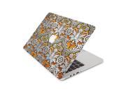 Vintage Stainless Design on Gold Backdrop Skin 15 Inch Apple MacBook Pro With Retina Display Top Lid and Bottom Decal Sticker