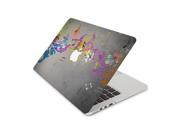 Music Note Wave with Watercolor Splatters Skin 15 Inch Apple MacBook Without Retina Display Complete Coverage Top Bottom Inside Decal Sticker