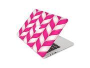 Pink and White Woven Strands Skin 13 Inch Apple MacBook Without Retina Display Complete Coverage Top Bottom Inside Decal Sticker