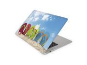Seashell Sand Beach Flipflop Skin for the 13 Inch Apple MacBook Air Top Lid and Bottom Decal Sticker