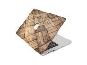 Bricked Wood With Fall Confetti Skin 15 Inch Apple MacBook Pro With Retina Display Top Lid and Bottom Decal Sticker