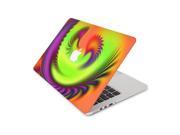 Pointed Feathered Lines Raging Into Green Abyss Skin 13 Inch Apple MacBook Pro With Retina Display Top Lid Only Decal Sticker