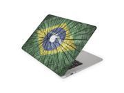 Brazilian Flag On Cracking Wood Stump Skin 13 Inch Apple MacBook Air Complete Coverage Top Bottom Inside Decal Sticker