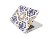 Golden Blue and White Roman Cross Skin 15 Inch Apple MacBook Pro With Retina Display Top Lid and Bottom Decal Sticker