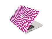 Pink and White Crinkled Ribbon Skin 15 Inch Apple MacBook Pro Without Retina Display Top Lid and Bottom Decal Sticker