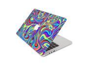 Neon Viscous Swirl Skin 13 Inch Apple MacBook Without Retina Display Complete Coverage Top Bottom Inside Decal Sticker
