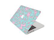 Teal With Bubblegum Pink Lightening Bolts Skin 13 Inch Apple MacBook Pro With Retina Display Top Lid Only Decal Sticker
