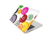 Multicolored Button Assortment Skin 13 Inch Apple MacBook With Retina Display Complete Coverage Top Bottom Inside Decal Sticker