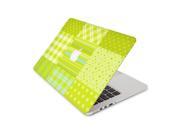 Squared Green Patterns Grouped Together Skin 15 Inch Apple MacBook Pro Without Retina Display Top Lid and Bottom Decal Sticker