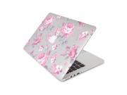 Aged Pink Floral over White Skin 13 Inch Apple MacBook Without Retina Display Complete Coverage Top Bottom Inside Decal Sticker