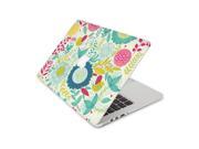 Birds Among Geometric Flowers Skin 15 Inch Apple MacBook Pro With Retina Display Top Lid Only Decal Sticker