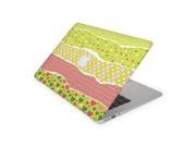 Torn Stripes Of Lime Green and Pink Patterned Paper Skin 13 Inch Apple MacBook Air Complete Coverage Top Bottom Inside Decal Sticker