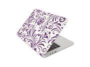 Purple Floral Afternoon Print Skin 15 Inch Apple MacBook With Retina Display Complete Coverage Top Bottom Inside Decal Sticker
