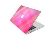 Pink Textured Burlap Skin 13 Inch Apple MacBook With Retina Display Complete Coverage Top Bottom Inside Decal Sticker