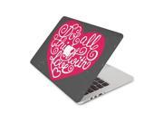 Do All Things With Love Heart On Chalkboard Skin 15 Inch Apple MacBook Pro Without Retina Display Top Lid Only Decal Sticker