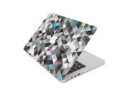 Black and White Qbert Geoprism Skin 15 Inch Apple MacBook With Retina Display Complete Coverage Top Bottom Inside Decal Sticker