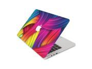 Rainbow Vivid Yarn Waves Skin 15 Inch Apple MacBook With Retina Display Complete Coverage Top Bottom Inside Decal Sticker