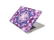 Four Cornered Obscure Design Over Fushia Swirls Skin for the 11 Inch Apple MacBook Air Top Lid Only Decal Sticker