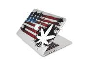 American Flag With Leaf Plant Skin 13 Inch Apple MacBook Pro without Retina Display Top Lid Only Decal Sticker