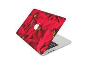 Red Poinsettia Macro Zoom Skin 13 Inch Apple MacBook Pro With Retina Display Top Lid and Bottom Decal Sticker