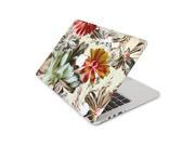 Red and White Chrysanthemum Floral Design Skin 15 Inch Apple MacBook With Retina Display Complete Coverage Top Bottom Inside Decal Sticker