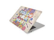 Follow Your Heart Exploding Shapes Skin for the 12 Inch Apple MacBook Top Lid Only Decal Sticker