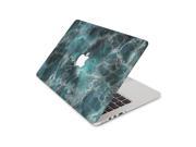 Teal Blue Marble Skin 13 Inch Apple MacBook With Retina Display Complete Coverage Top Bottom Inside Decal Sticker