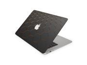 Honeycomb Orange Tech Grid Skin 12 Inch Apple MacBook Complete Coverage Top Bottom Inside Decal Sticker