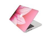 Blurry Pink Vivid Raindrop Flower Skin 15 Inch Apple MacBook Without Retina Display Complete Coverage Top Bottom Inside Decal Sticker