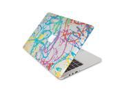 Rainbow Splattered Paint Canvas Skin 13 Inch Apple MacBook Without Retina Display Complete Coverage Top Bottom Inside Decal Sticker
