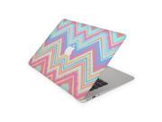 Blue and Pink Chevron Skin for the 12 Inch Apple MacBook Top Lid Only Decal Sticker