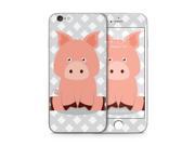 Pink Porker Pig Gray Checkerboard Skin for the Apple iPhone 6 Plus