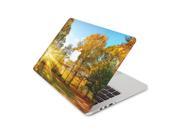 Fall Outdoor Scenery With Sunshine Bursting Through Trees Skin 15 Inch Apple MacBook With Retina Display Complete Coverage Top Bottom Inside Decal Sticker