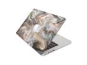 Gray and Carmel Motlen Lava Rock Skin 15 Inch Apple MacBook With Retina Display Complete Coverage Top Bottom Inside Decal Sticker