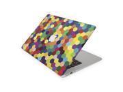 Hexagon Shaped Multicolored Polka Dots Skin for the 11 Inch Apple MacBook Air Top Lid Only Decal Sticker