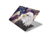 Bald Eagle with Wavy American Flag Skin 12 Inch Apple MacBook Complete Coverage Top Bottom Inside Decal Sticker