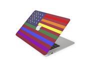 Rainbow Equality American Flag Skin 11 Inch Apple MacBook Air Complete Coverage Top Bottom Inside Decal Sticker