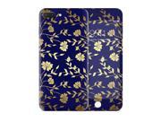 Gold Leaf Flowers over Royal Blue Backdrop Skin for the Apple iPhone 7