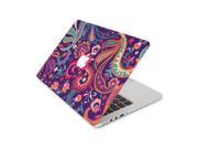 Purple Background Intrepid Floral Design Skin 15 Inch Apple MacBook Pro With Retina Display Top Lid and Bottom Decal Sticker
