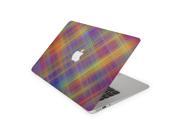 Rainbow Crosshatch Skin 12 Inch Apple MacBook Complete Coverage Top Bottom Inside Decal Sticker